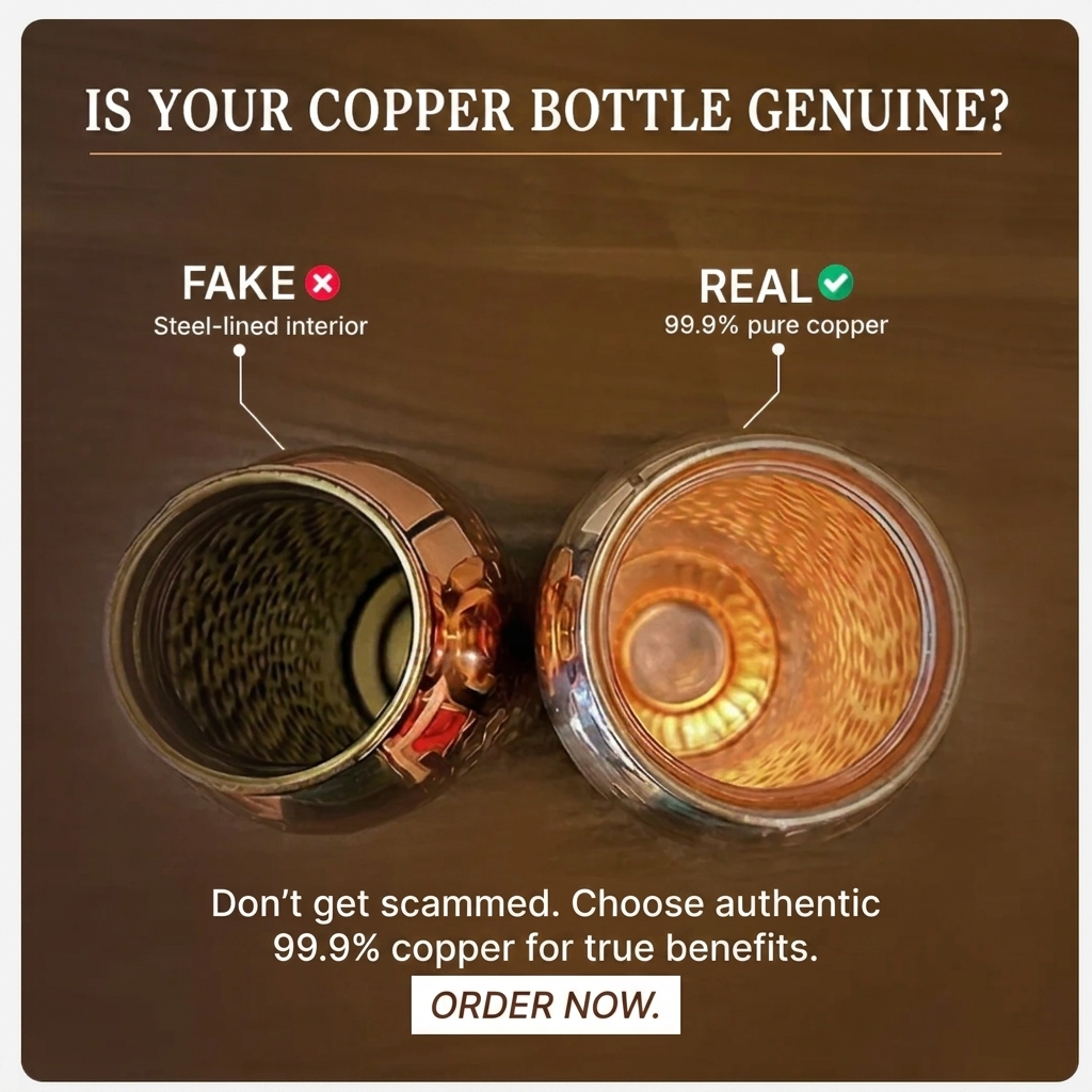 Certified Pure Copper Water Bottles - Hammer Edition