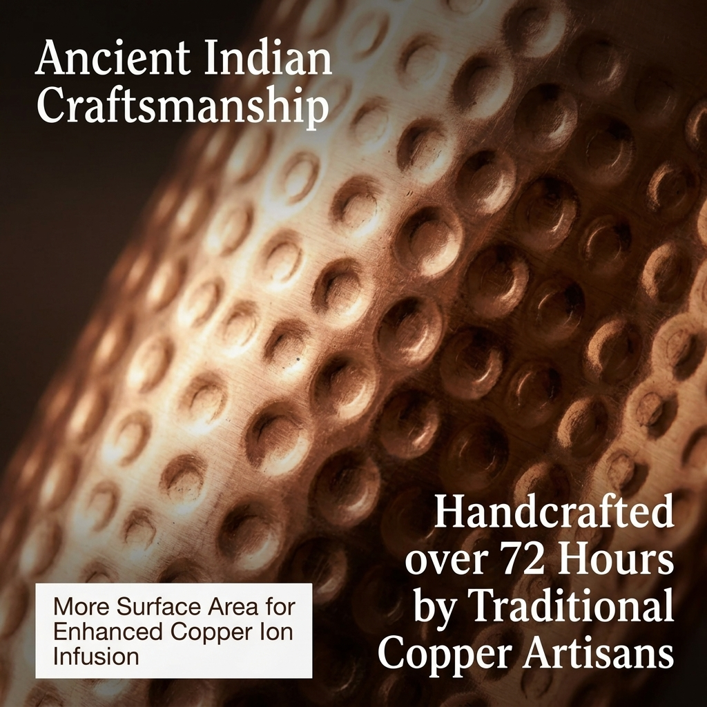 Certified Pure Copper Water Bottles - Hammer Edition