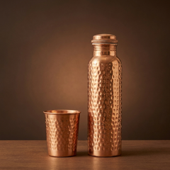 Certified Pure Copper Water Bottles - Hammer Edition