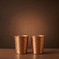 Certified Pure Copper Water Glass - Hammer Edition