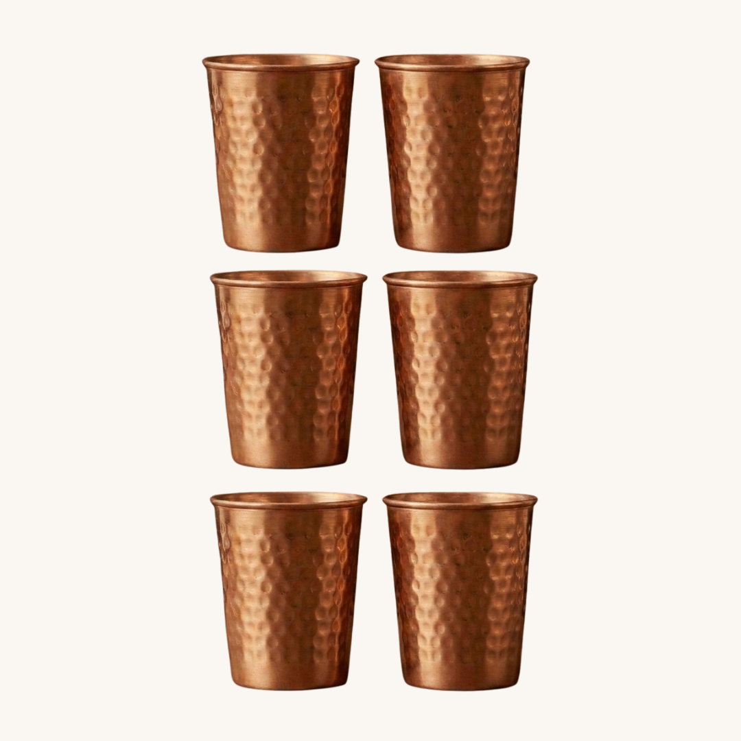 Certified Pure Copper Water Glass - Hammer Edition