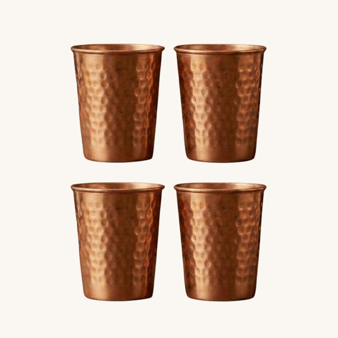 Certified Pure Copper Water Glass - Hammer Edition